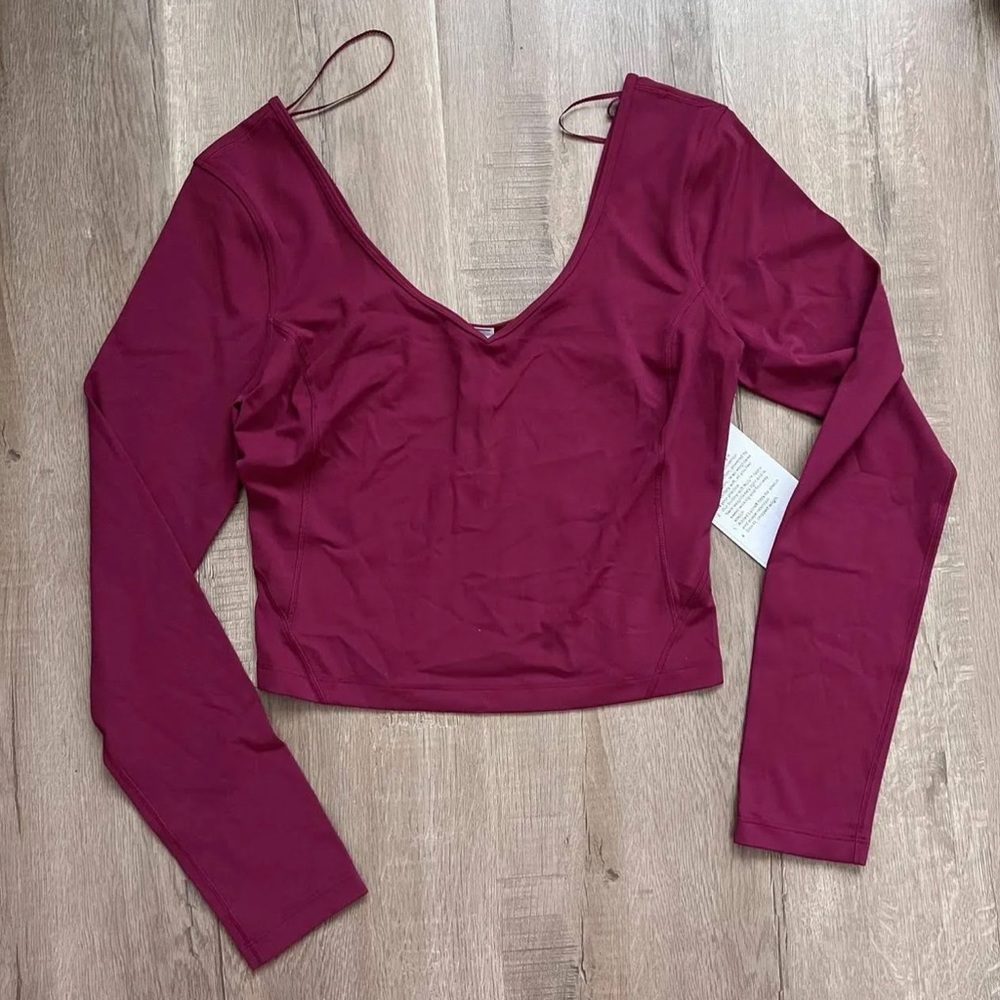Lululemon align long sleeve crop t shirt in POME *READ*